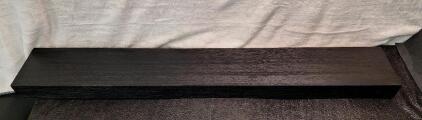 (1) Wood Fireplace Mantle Shelf, Black Finish, 55"L x 8"W x 3"T