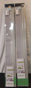 (2) MILIN - Light Filtering Cordless Blinds, Grey, 35"W x 64"L