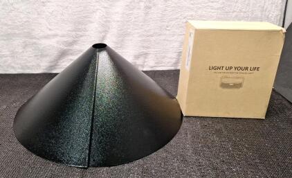 (1) Metal Squirrel Baffle & (1) 4-Pack Of Solar LED Motion Sensor Lights