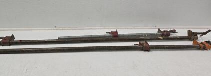 (3) Pipe clamps Assorted Lengths