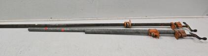 (2) Pipe clamps Assorted Lengths