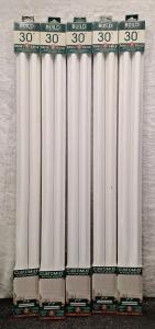 (5) BUILD And BATTEN 2-Pack Wall Panel Rail Kits, 30", White, Unfinished Polystyrene Wall Panel Moulding.