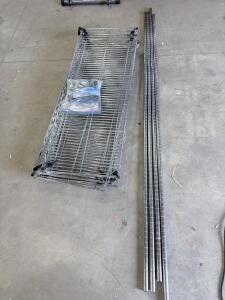 (1) 5-Tier Metal Rack With All Parts & Accessories