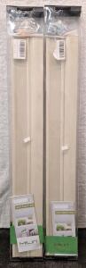 (2) MILIN - Light Filtering Cordless Blinds, Cream, 31"W x 64"L