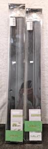 (2) MILIN - Light Filtering Cordless Blinds, Black, (1) 34-1/2"W x 64"L, (1) 33-1/2"W x 64"L