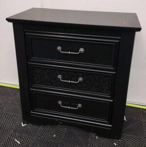 Black 3-Drawer Night Stand
