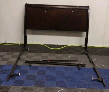 California King Size Head Board & Metal Bed Frame