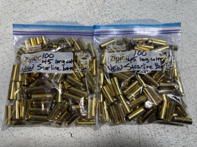 (2) 100 Count Bags Of 45 Long Colt New Starline Brass Casings