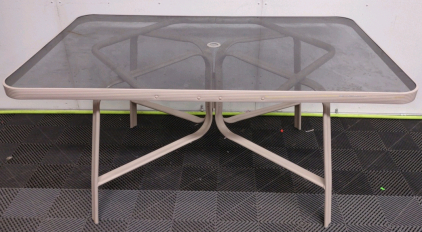5'x 37"x 28" Glass Top Patio Table