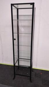 (Black) 7-Teir Glass Display Cabinet