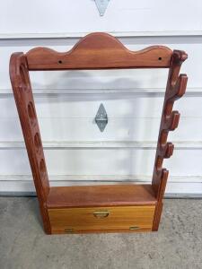 (1) Wooden Gun Shelf