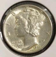 1941 MS64 Choice Silver Mercury Dime - 3