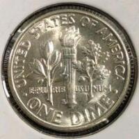1953-S MS65FB Full Bands Gem Silver Dime - 2