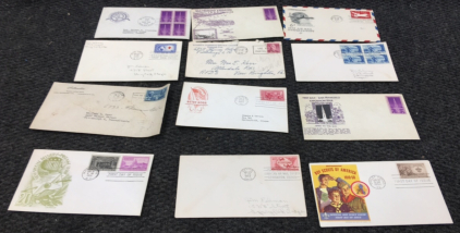 (18) Stamps on Postmarked Envelopes