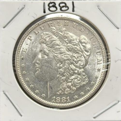 1881 Morgan Silver Dollar, Philadelphia Mint, 90% Silver, Reeded Edge