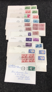 (30) Stamps on Postmarked Envelopes