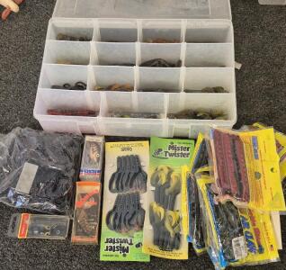 Fishing Bundle! Tackle Box, Lures, Soft Bait, Hooks