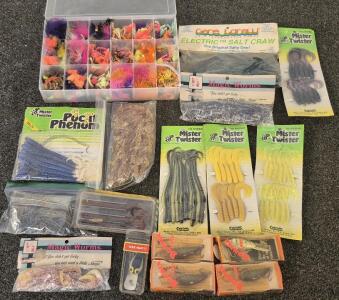 Fishing Bundle! Tackle Box, Lures, Soft Bait, Hooks