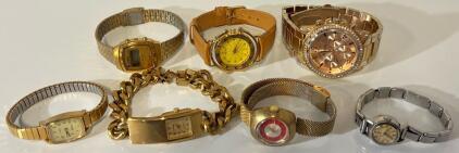 (7) Vintage & Gold Toned Watches &mdash; Style & Co. Watch, Limited Watch,Waltham Watch, Ladymatic Watch, Le Montre Watch, Timex K Cell Watch & National Time LTD Watch