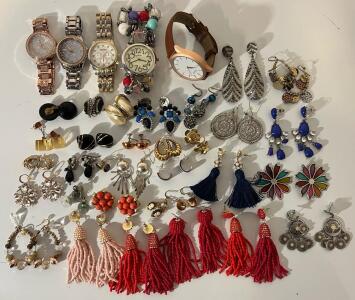 Jewelry Including (5) Watches & Earrings
