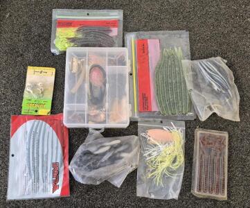Fishing Bundle! Tackle Box, Lures, Soft Bait, Hooks, Weights