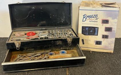 Toolbox Of Sockets & Wrenches & Breeze AT EcoQuest Advanced Technology Electronic Air Quality System