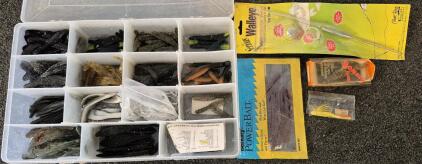 Fishing Bundle! Tackle Box, Lures, Soft Bait, Hooks, Weights
