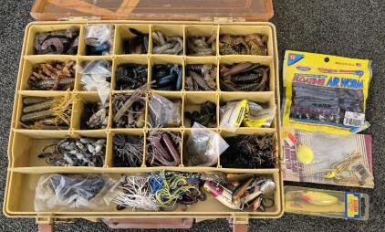 Fishing Bundle! Tackle Box, Lures, Soft Bait, Hooks, Weights