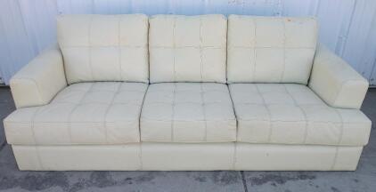 White Leather Couch 7'X3'X3'
