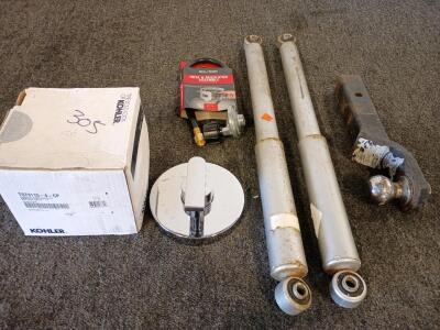 2014 Chevy Silverado Rear Shock Absorber, 2" Ball and Mount, Kohler Composed Master Shower Temperature Control Valve Trim With Lever Handle Polished Chrome Finish (New In Box), Hose and Regulator Assembly (New In Package)