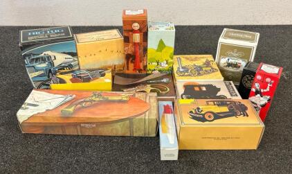 (14) Collectible Colognes And After Shaves- Including Avon Big Rig Deep Woods, Blunderbuss Pistol 1780, 1926 Checker Cab, And More