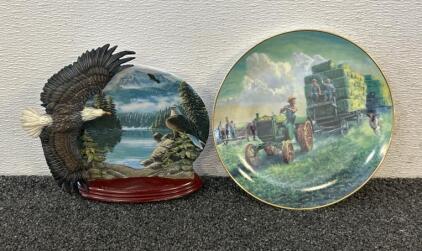 (1) &ldquo;The Hay Ride&rdquo; Collectible Plate And (1) &ldquo;Soaring Majestic&rdquo; Collectible Plate