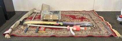 (1) Rug, (1) Tarp, (1) Heater, And More