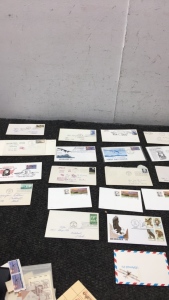 (18) Post Marked Envelopes With First Day Issue Stamps and Important Dates