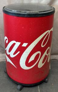 Coca-Cola Barrel Cooler / 23&rdquo; LW x 36&rdquo; H
