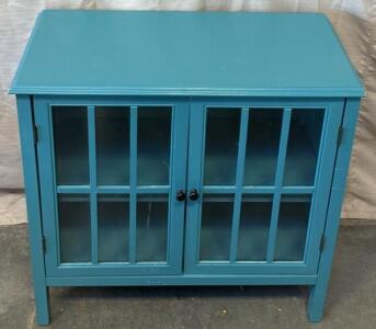 Modern Blue Cabinet / 14&rdquo; L x 31.5&rdquo; W x 32&rdquo; H