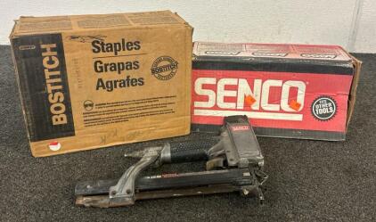 (1) 18- Gauge Brad Nailer, (1) Box Of Bostitch Staples, (1) Box Of Senico Staples