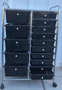Rolling Basket Storage Unit / 15&rdquo; L x 24&rdquo; W x 38&rdquo; H