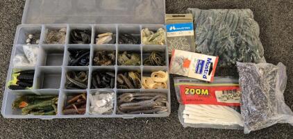 Fishing Bundle! Tackle Box, Lures, Soft Bait, Hooks, Weights