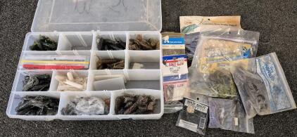 Fishing Bundle! Tackle Box, Lures, Weights, Hooks, Soft Baits