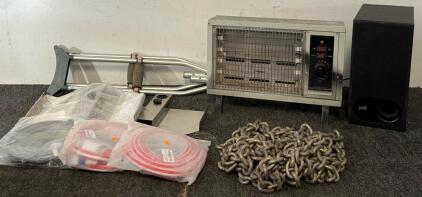 Heavy Duty Chain, Flexible Quarter Round Molding Calk, Space Heater, Polka Subwoofer, Crutches & More