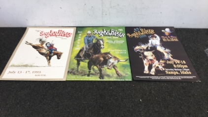 (3) Original Snake River Stampede Posters