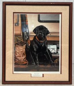 Framed &ldquo;Born to Hunt&rdquo; Painting / 22&rdquo; L x 26&rdquo; H