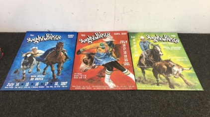 (3) Original Snake River Stampede Posters