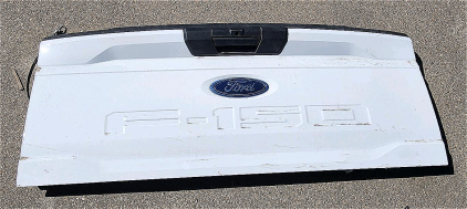 Ford F-150 Tailgate, White, Fits 2015-2020, Integrated Step