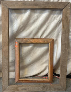 Picture Frames H 3&rsquo; 9&rdquo; W 2&rsquo; 8.5&rdquo; L 1.5&rdquo;, H 2&rsquo; 1.5&rdquo; W 1&rsquo; 9.5&rdquo; L 1&rdquo;