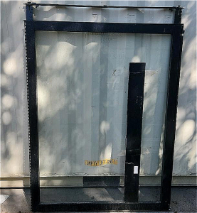 Allsteel 8000 Series Office Partition Glass Panel, Black Frame, Catalog No. 8261-06C