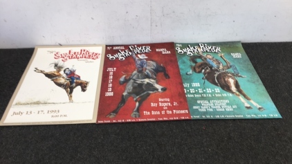 (3) Original Snake River Stampede Posters