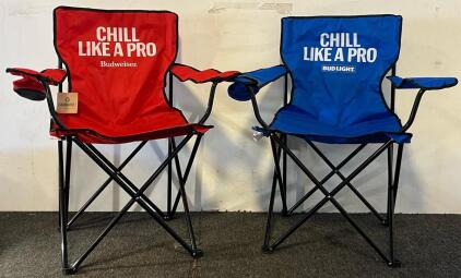 Bud Light Camp Chair & Budweiser Camp Chair (New)