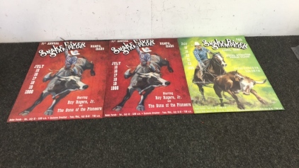 (3) Original Snake River Stampede Posters